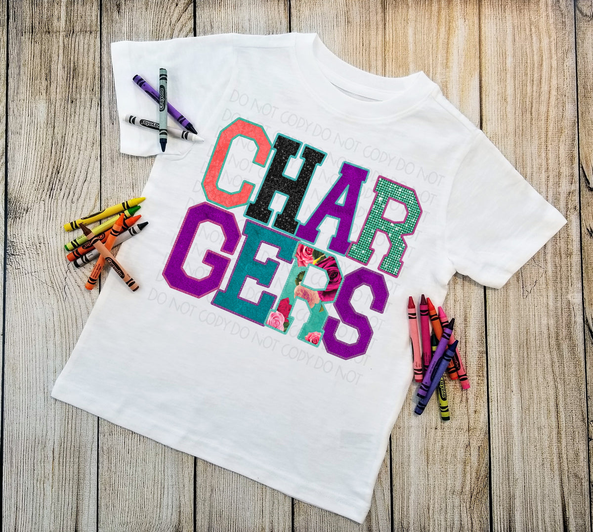 Chargers faux embroidery 2022 DTF TRANSFER