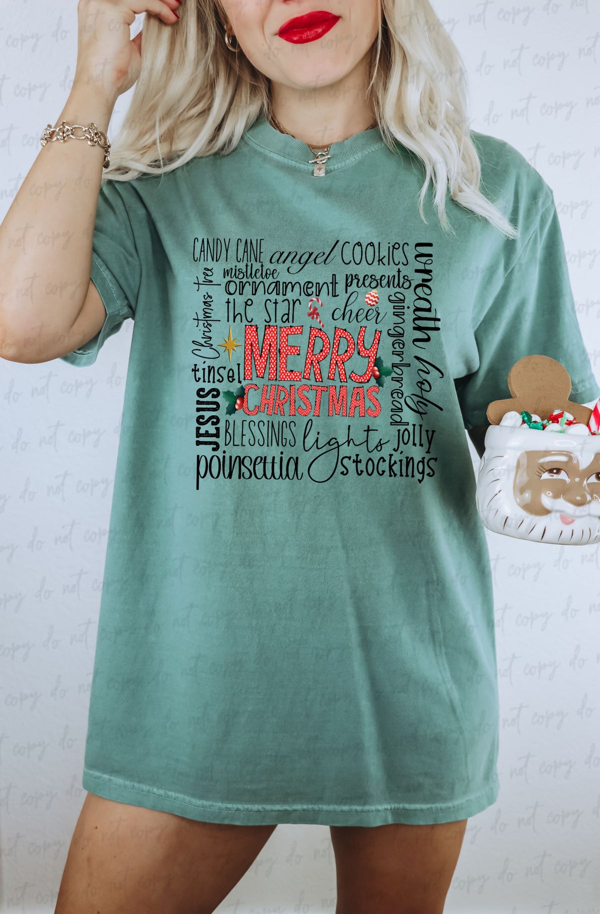 Merry Christmas Subway (mistletoes, red merry christmas) MB 2095 DTF TRANSFER