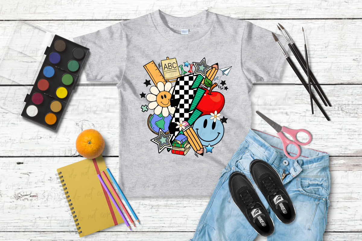 Retro school supplies 2097 DTF TRANSFER