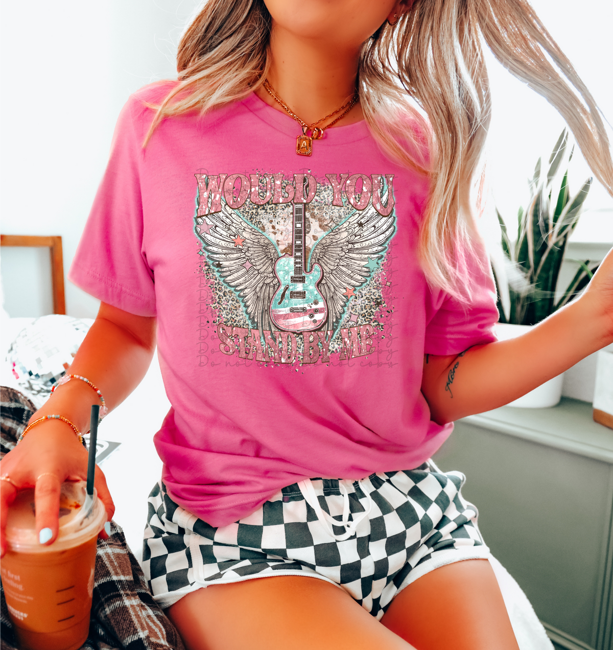 Would you stand by me (guitar with wings) 2256 DTF Transfer