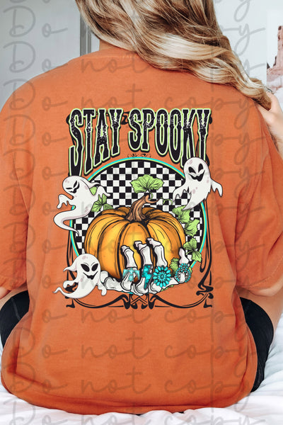 Stay spooky ghost pumpkin DTF TRANSFER