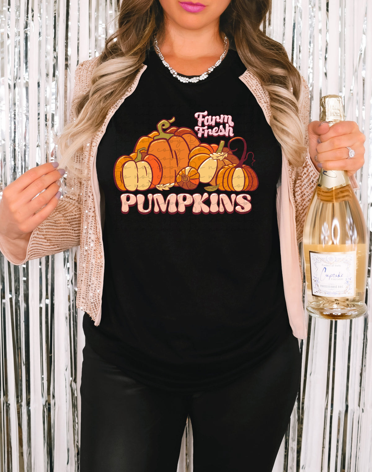 Farm fresh pumpkins (orange and cream colored pumpkins) 2551 DTF TRANSFER