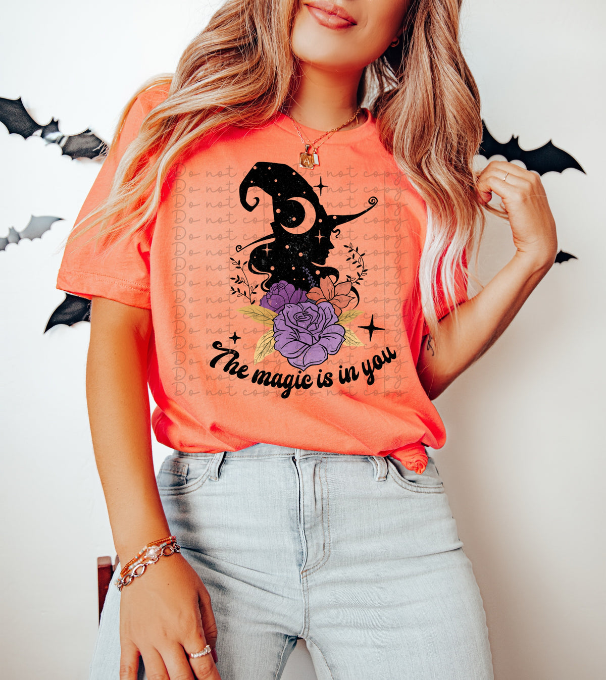 The magic is in you (witch with florals) 2552 DTF TRANSFER