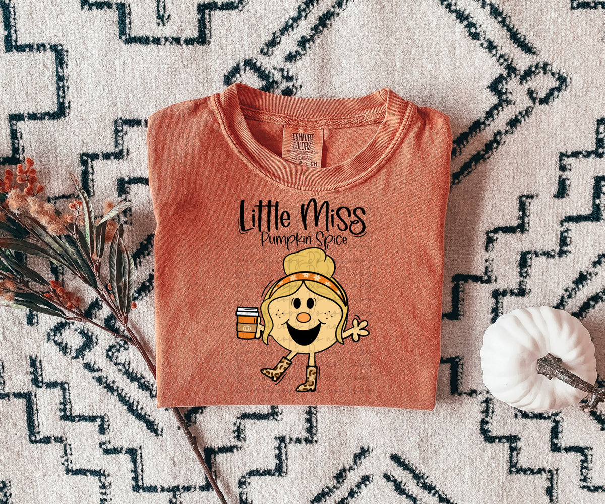 Little miss pumpkin spice (little miss with cup) 2600 DTF TRANSFER