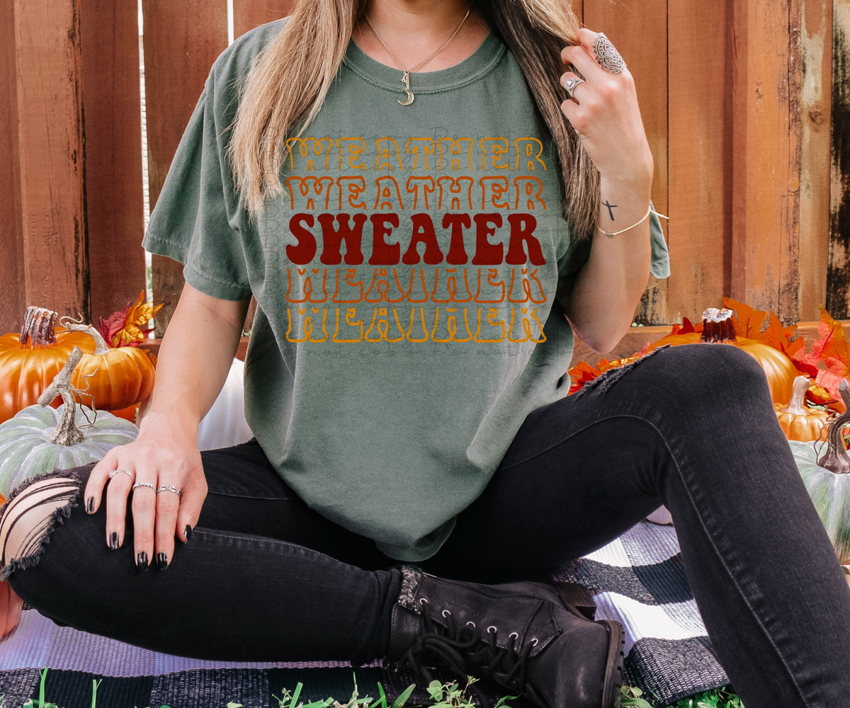 Sweater weather stacked 2612 DTF TRANSFER