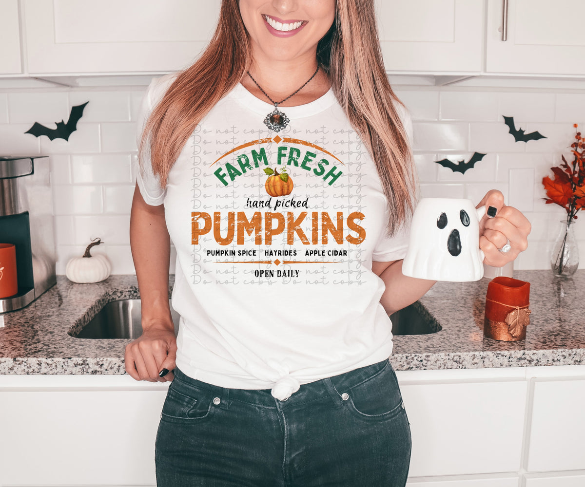 Farm fresh Handpicked pumpkins 2617 DTF TRANSFER