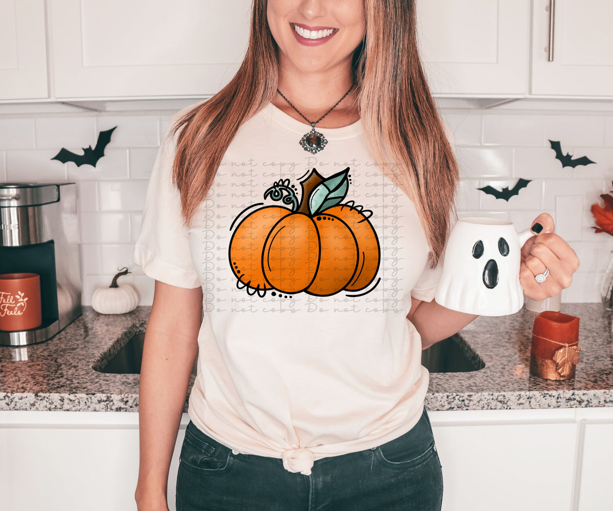 Orange pumpkin 2542 DTF TRANSFER