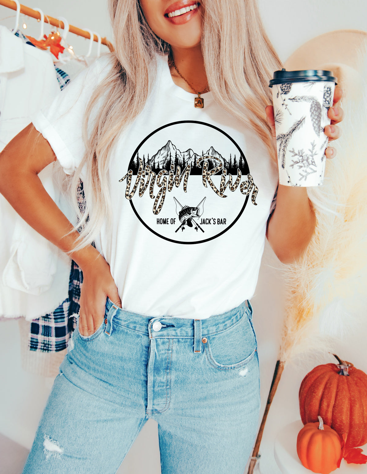 Virgin river leopard font circle DTF TRANSFER