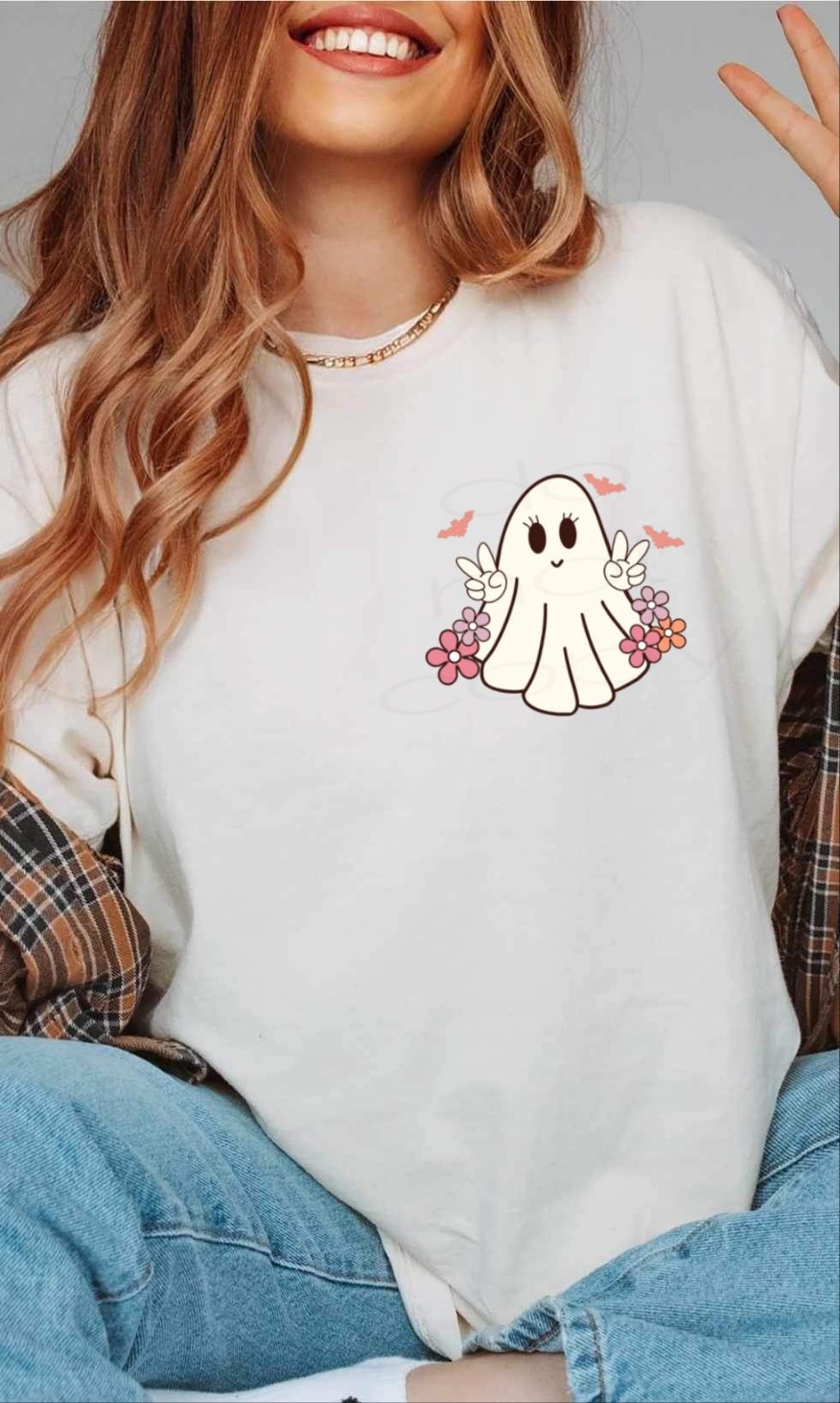 Groovy ghost front 2723 DTF TRANSFER