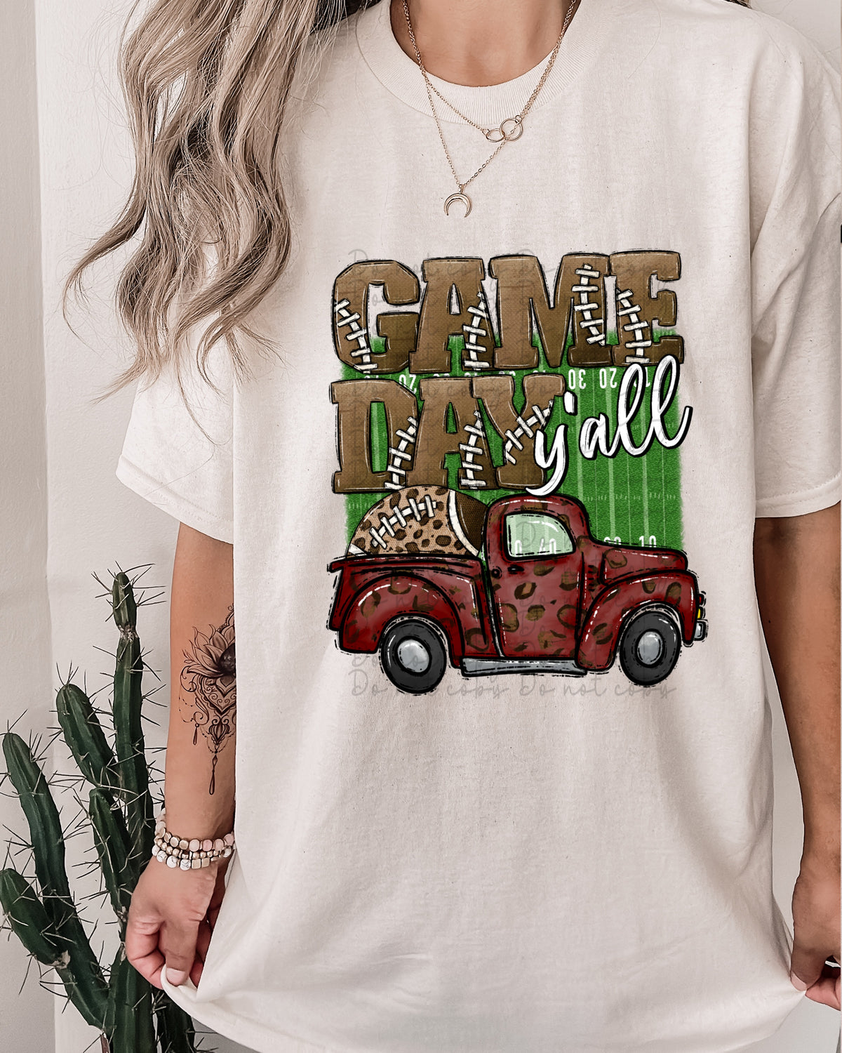 Game day yall (leopard truck) FRONT 10040 DTF TRANSFER