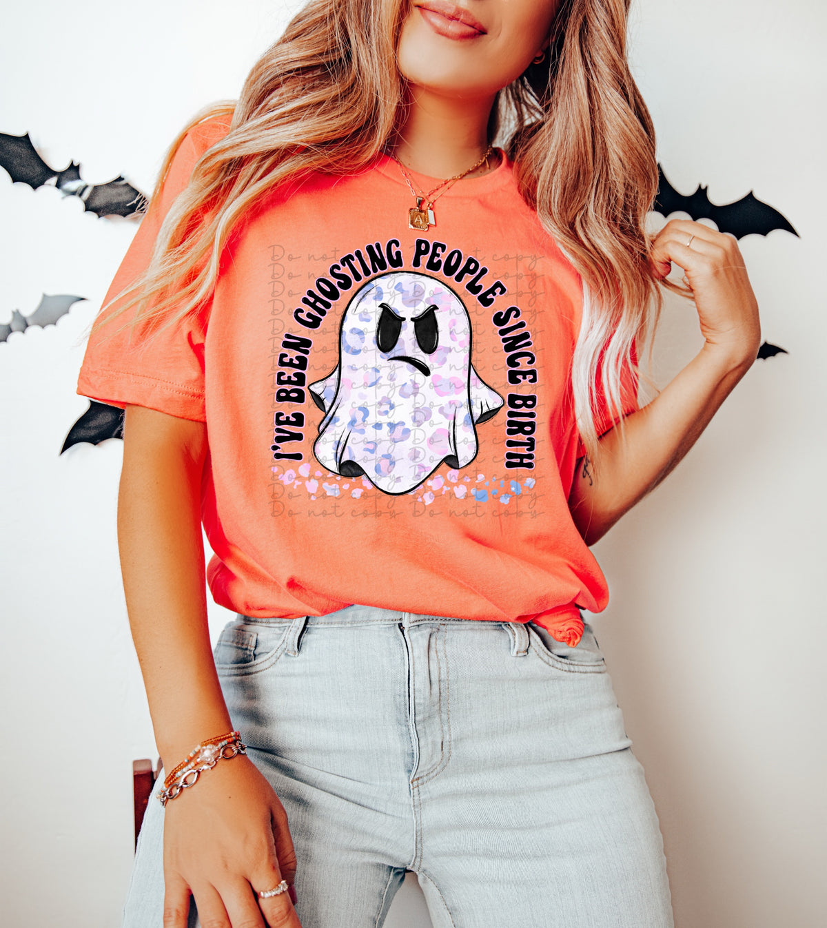 Ive been ghosting people since birth (leopard ghost) 10055  DTF TRANSFER