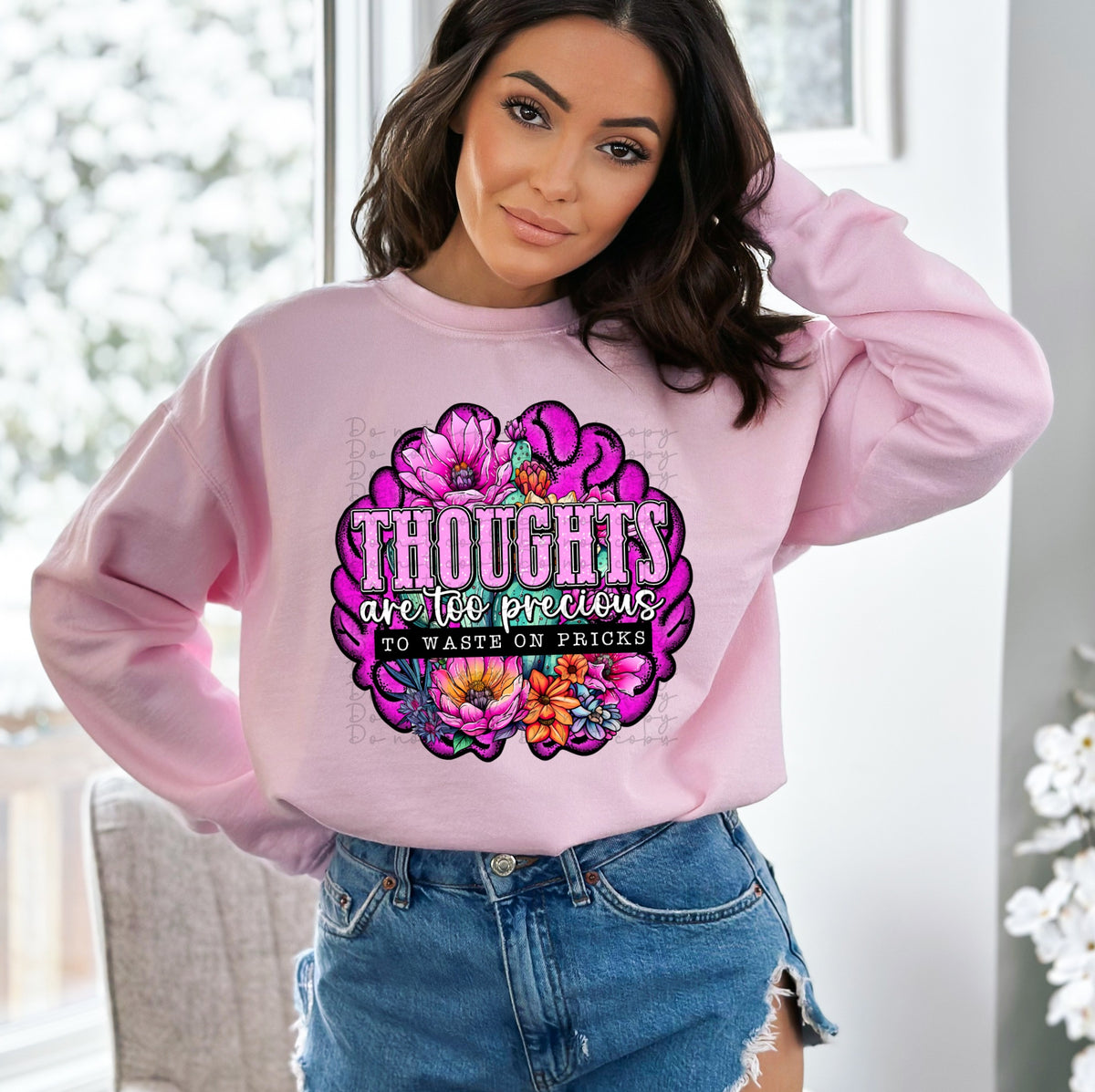 Thoughts are too precious to waste on pricks 10071 DTF TRANSFER