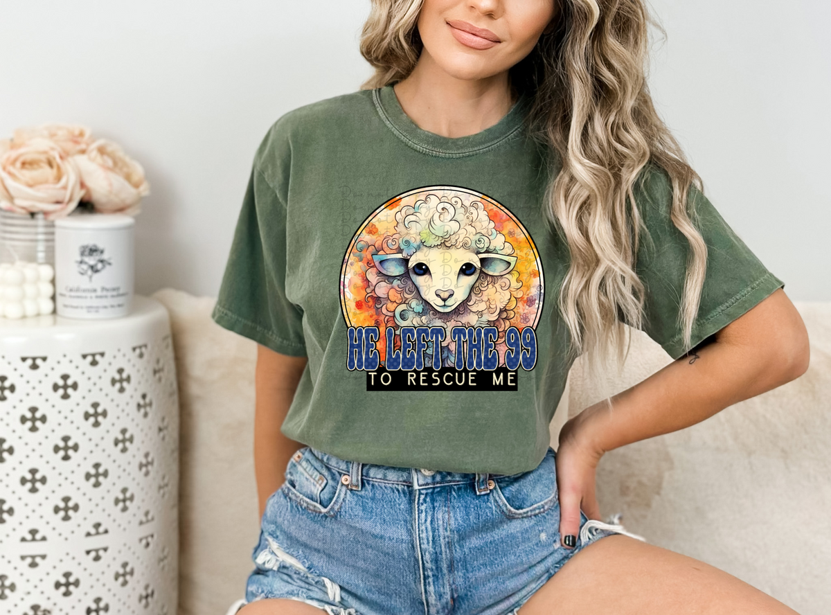 He left the 99 to rescue me (sheep) 10114 DTF TRANSFERS