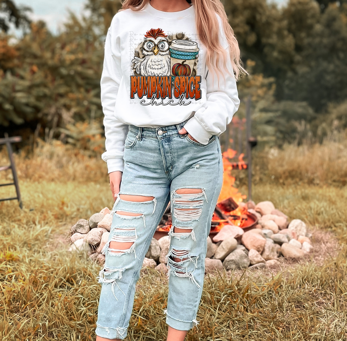Pumpkin spice chick (chick, cup) 10110 DTF TRANSFERS