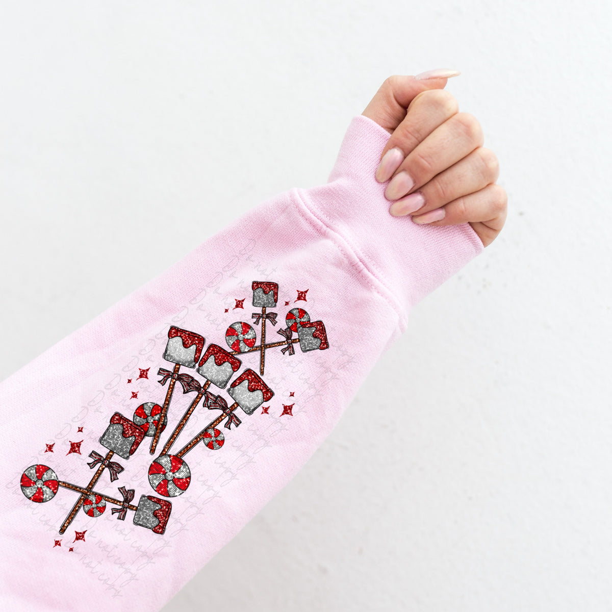 Christmas Calories Dont count SLEEVE (marshmellows) 10172 DTF TRANSFERS