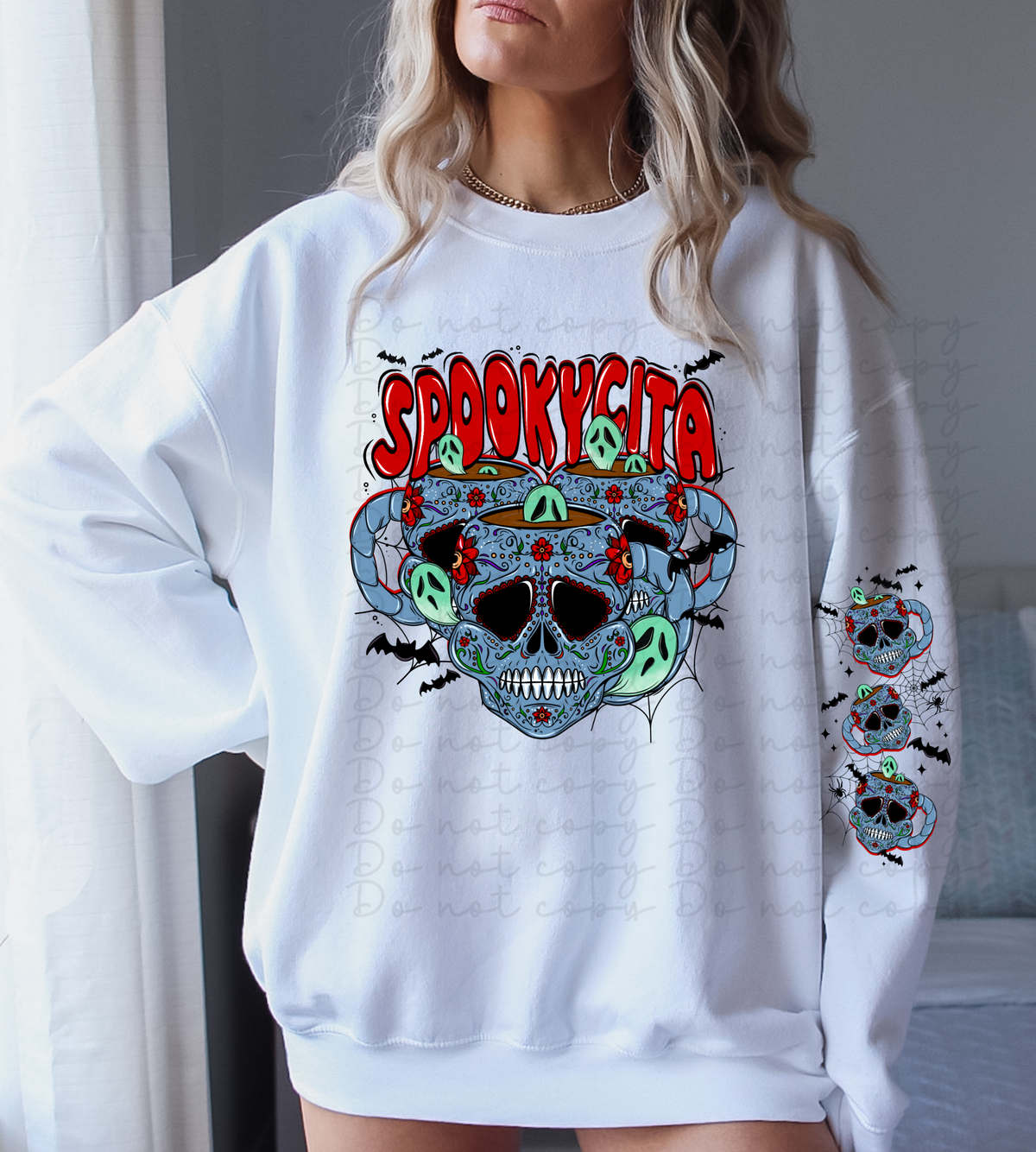 Spookycita skull cup FRONT 10178 DTF TRANSFERS