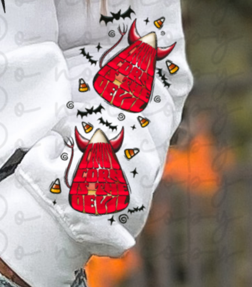 Candy corn is the devil SLEEVE  10201 DTF TRANSFER