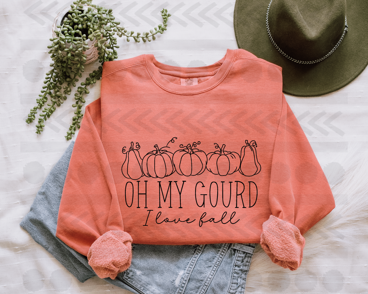 Oh my gourd i love fall BLACK  14009 DTF transfer