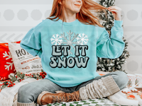 Let it snow 3 snow flakes 14084  DTF transfer