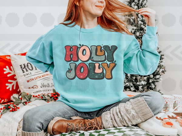 Holly jolly muted colors 14079  DTF transfer