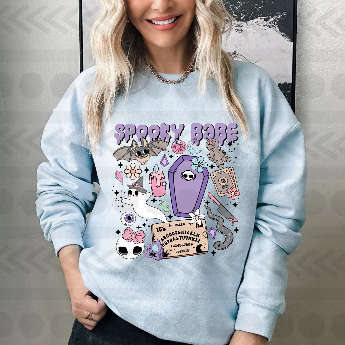 Spooky babe collage  14076  DTF transfer