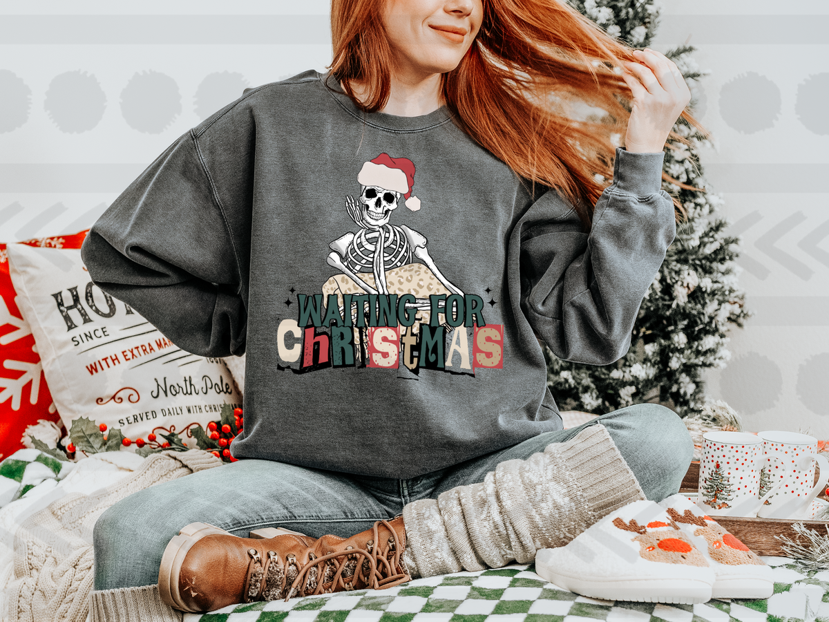 Waiting for Christmas skellie 14068  DTF transfer