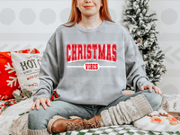 Christmas vibes red writing 14129 DTF transfer