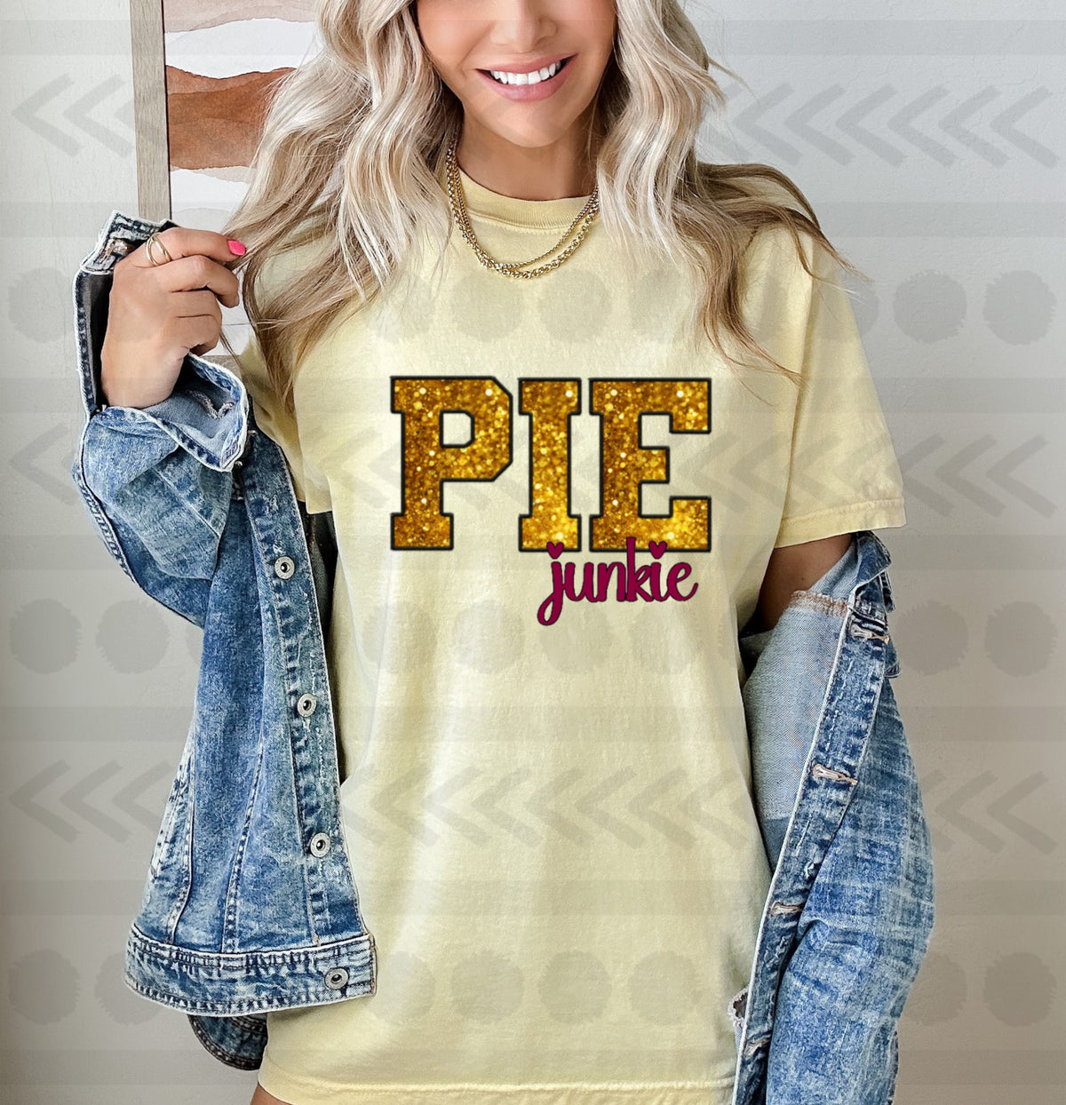 Pie junkie glitter 14191 DTF transfer