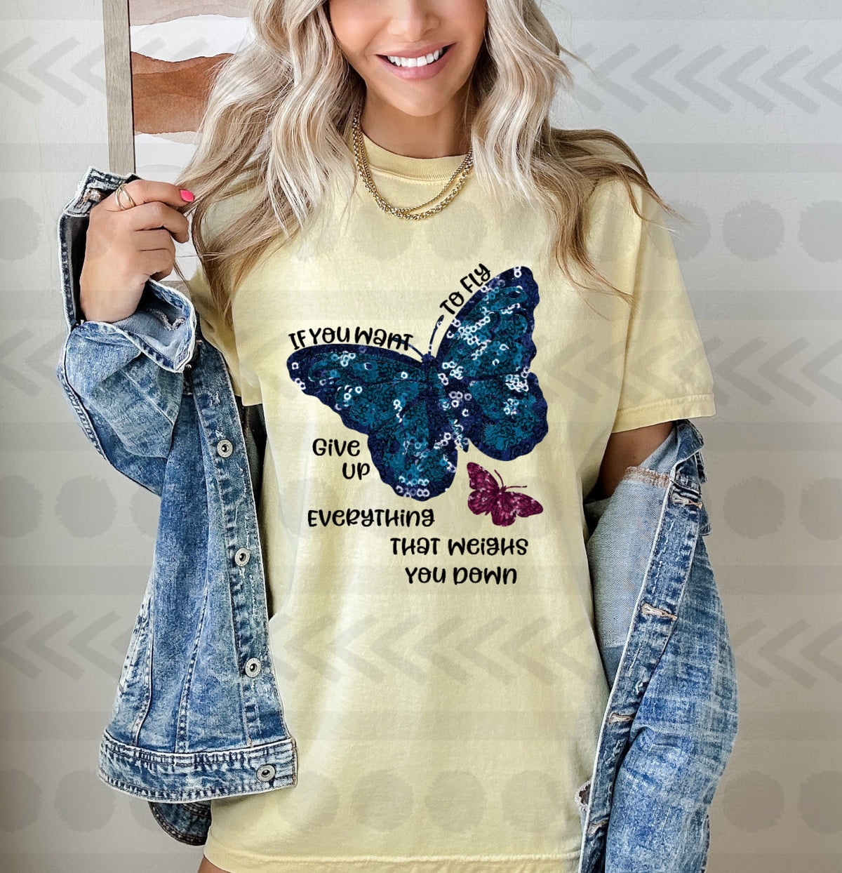 If you want to fly give up everything that weighs you down 14190 DTF transfer