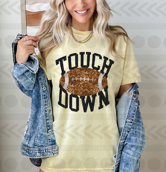 Touch down sequin football 14189 DTF transfer