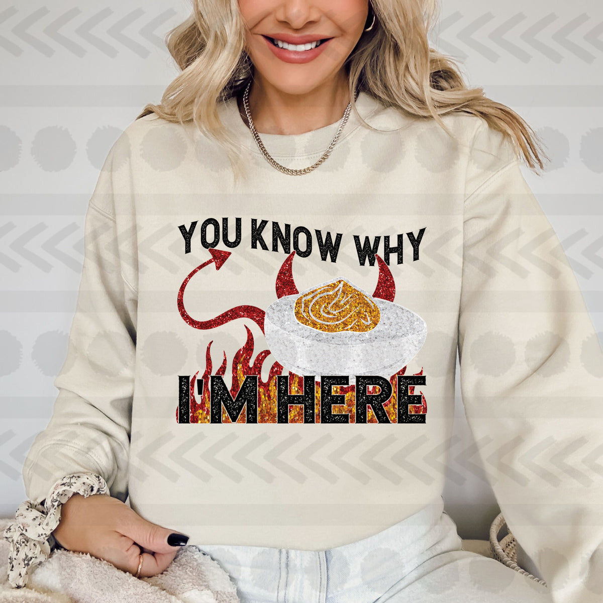 You know why im here (deviled egg) 14199 DTF transfer