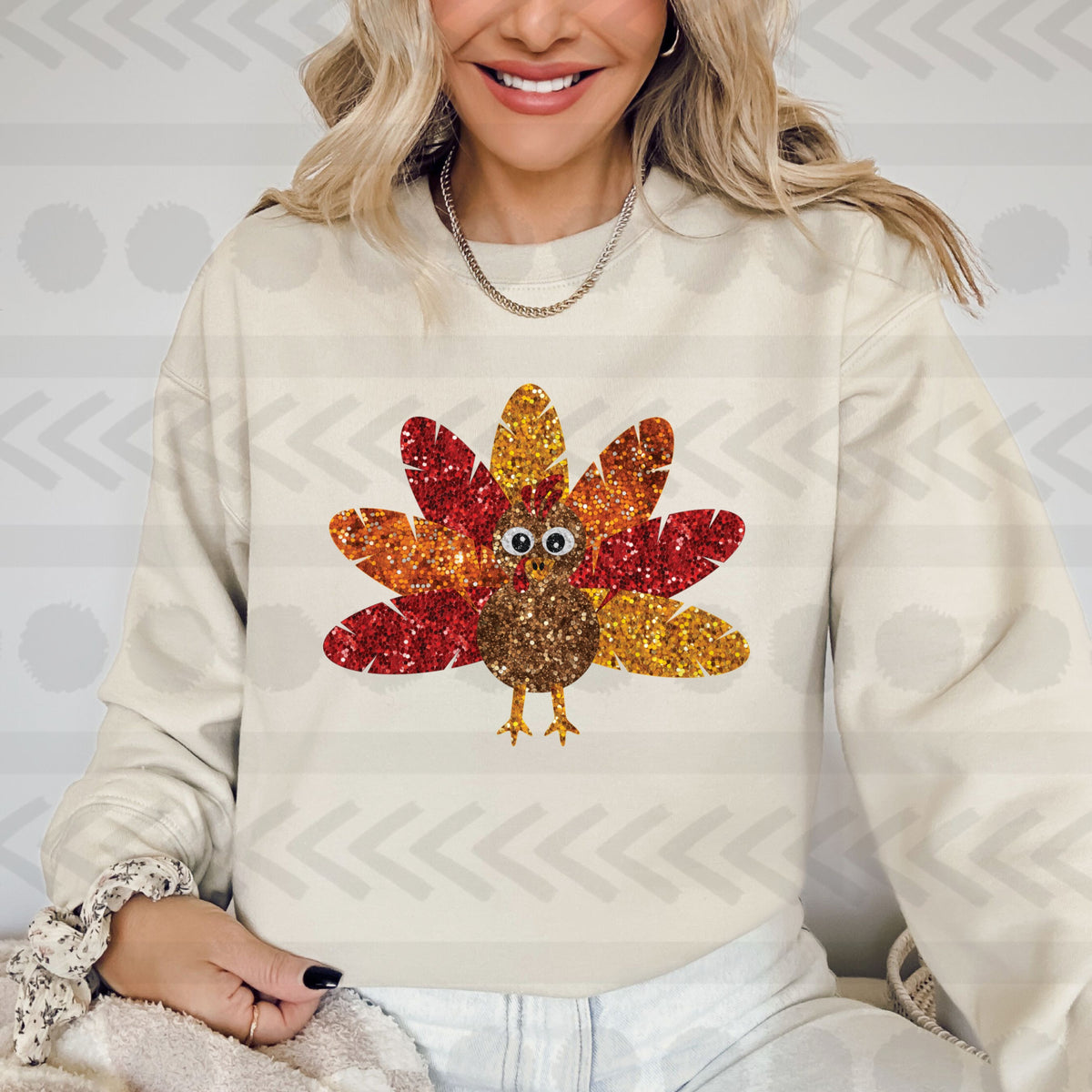 Sequin turkey 14200 DTF transfer