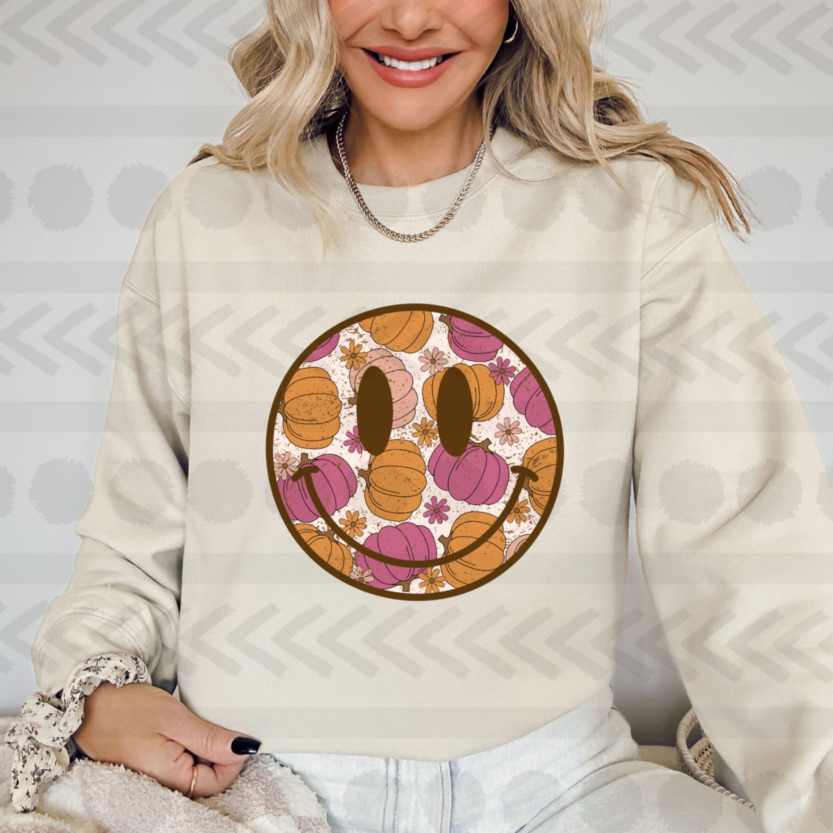 Pumpkin filled smiley 14197 DTF transfer