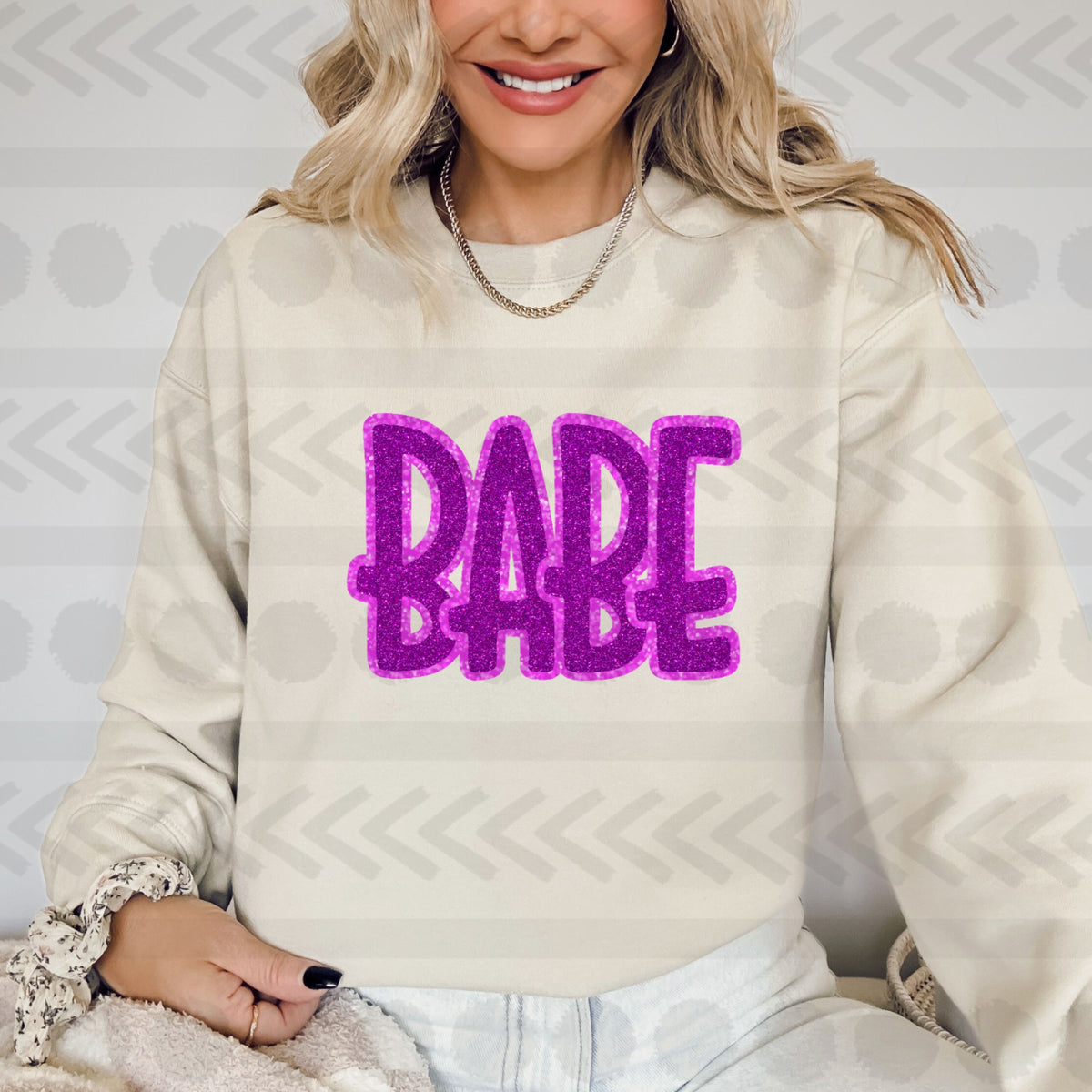 Babe (purple sequin) 14198 DTF transfer
