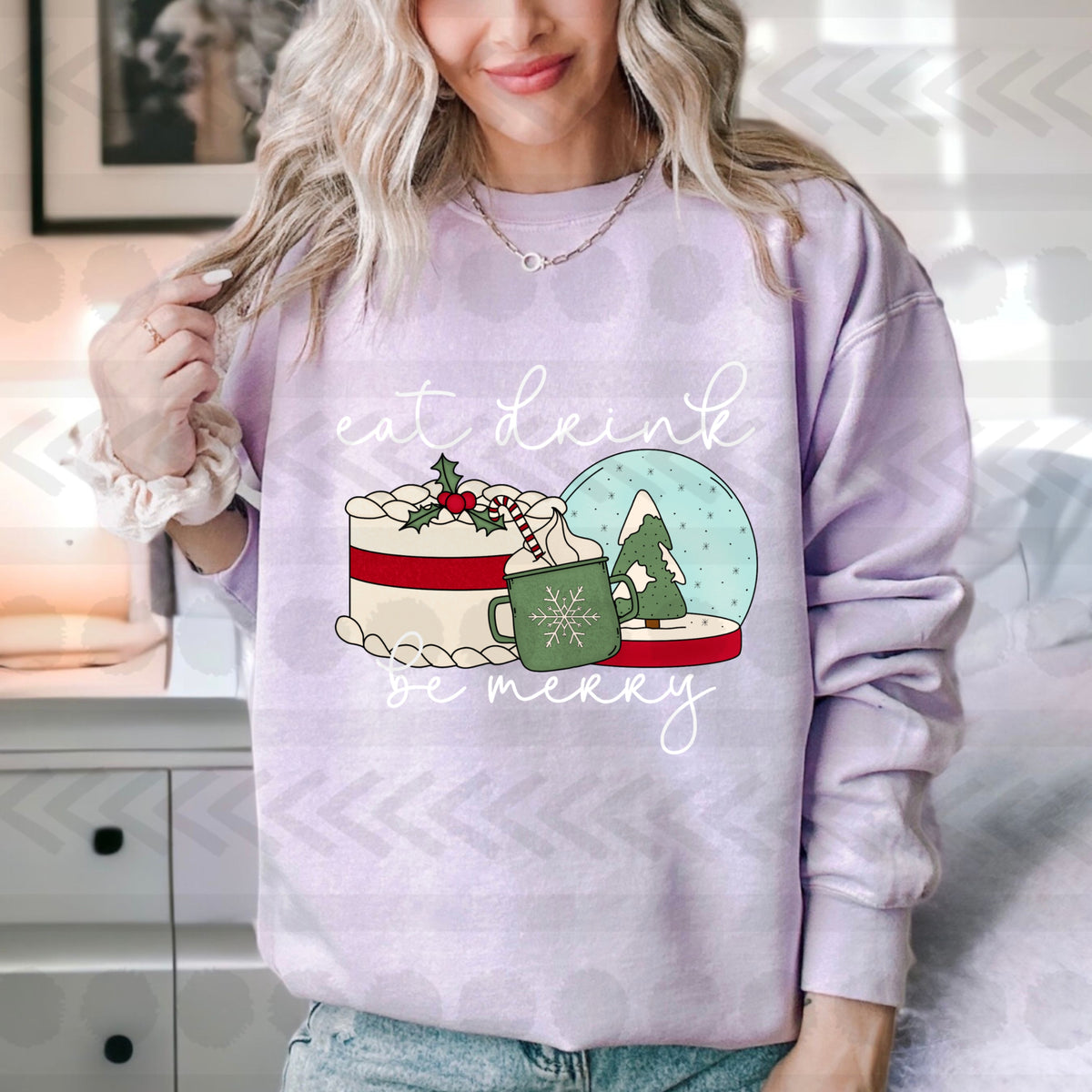 Cake, coffee, snowglobe 14231 DTF transfer