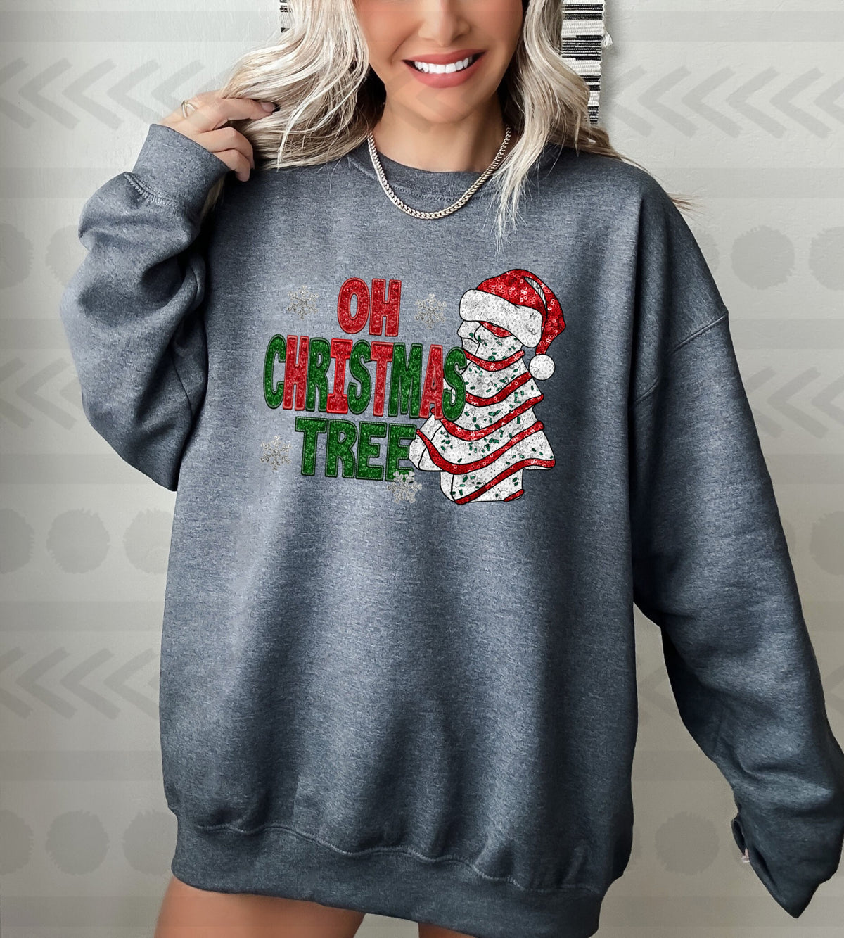 Oh christmas tree (christmas cake with hat) 14244 DTF transfer