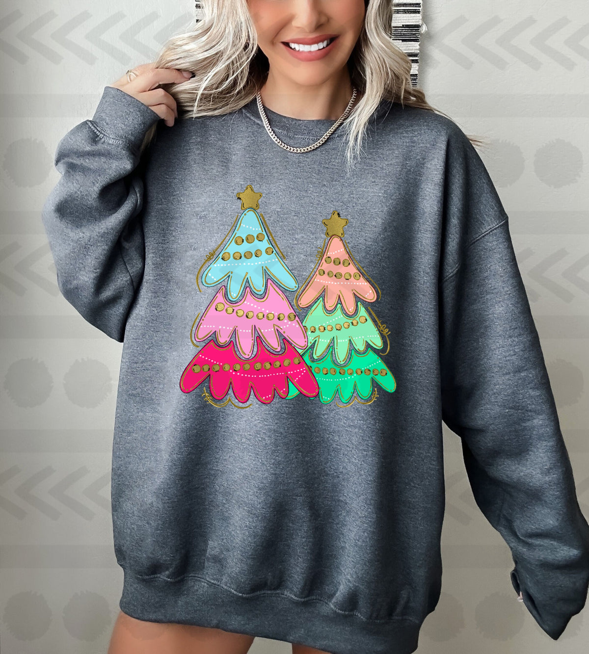 Colorful trees 14238 DTF transfer