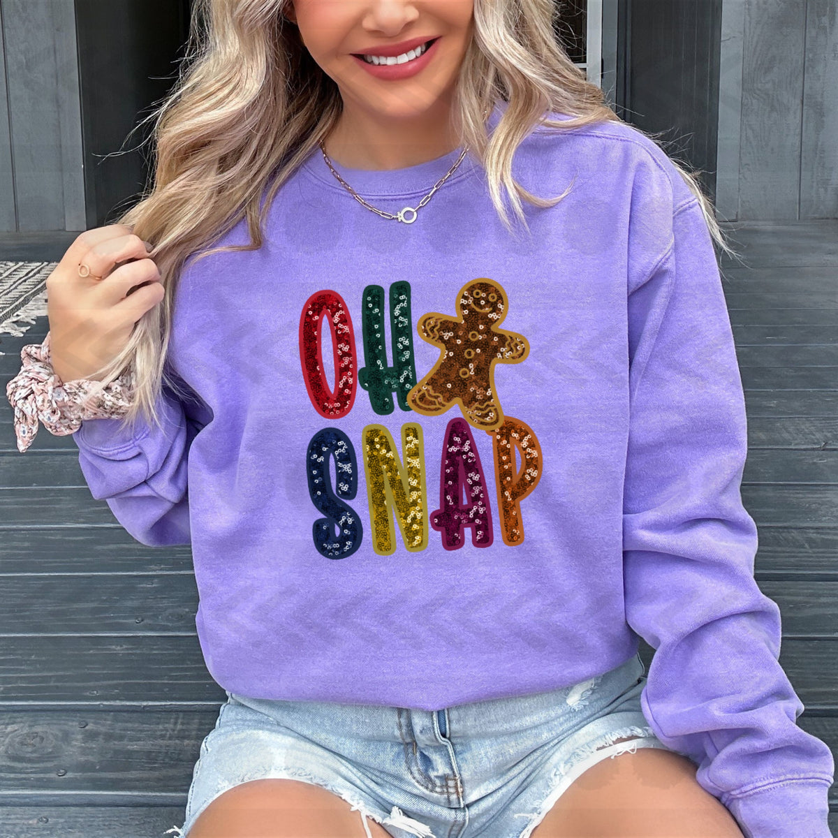 Oh snap sequin 14274 DTF transfer