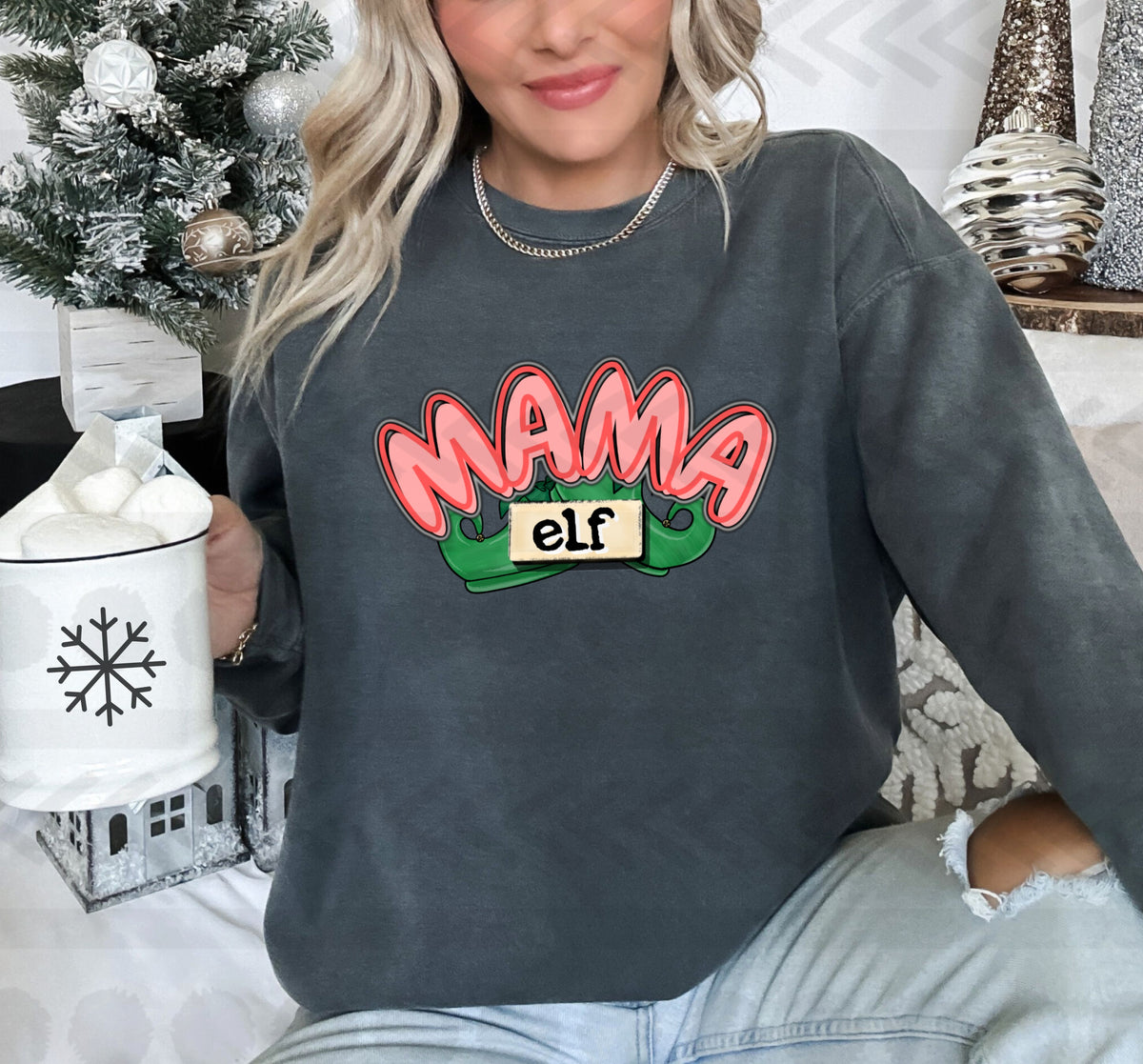 Mama elf RED 14282 DTF transfer