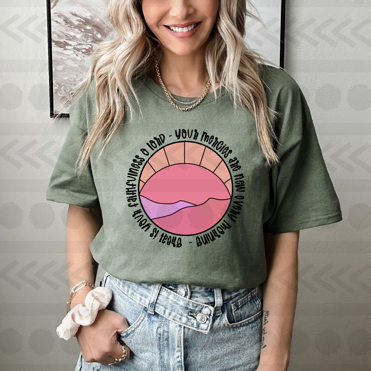 Great is your faithfulness o lord SUNSET 14335 DTF Transfer