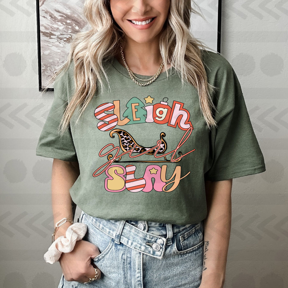 Sleigh girls slay 14350 DTF Transfer