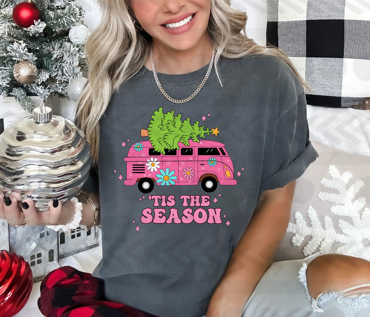 Tis the season groovy van 14374 DTF Transfer