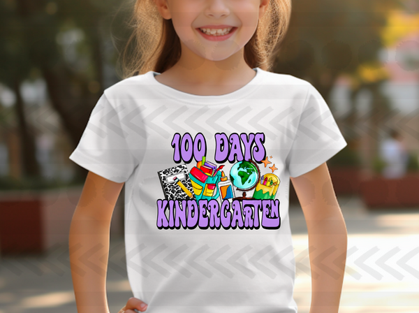 100 days kindergarten PURPLE 14571 DTF Transfer