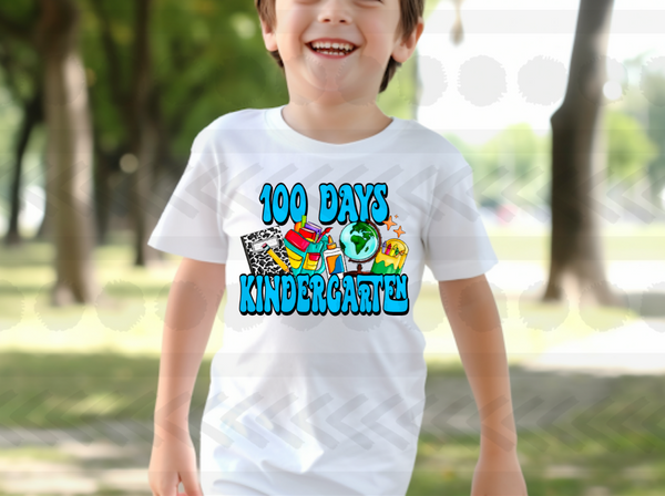 100 days kindergarten BLUE 14574 DTF Transfer