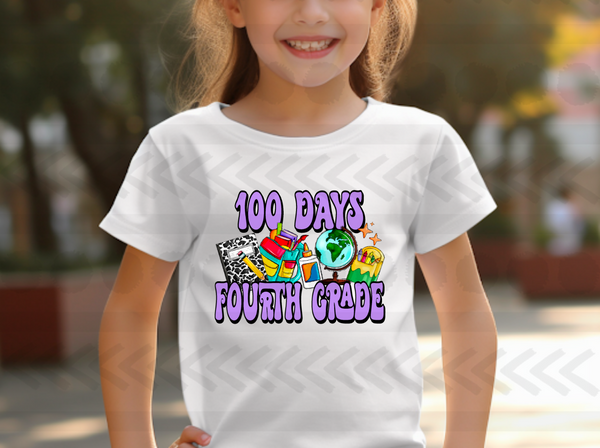 100 days fourth grade PURPLE 14581 DTF Transfer