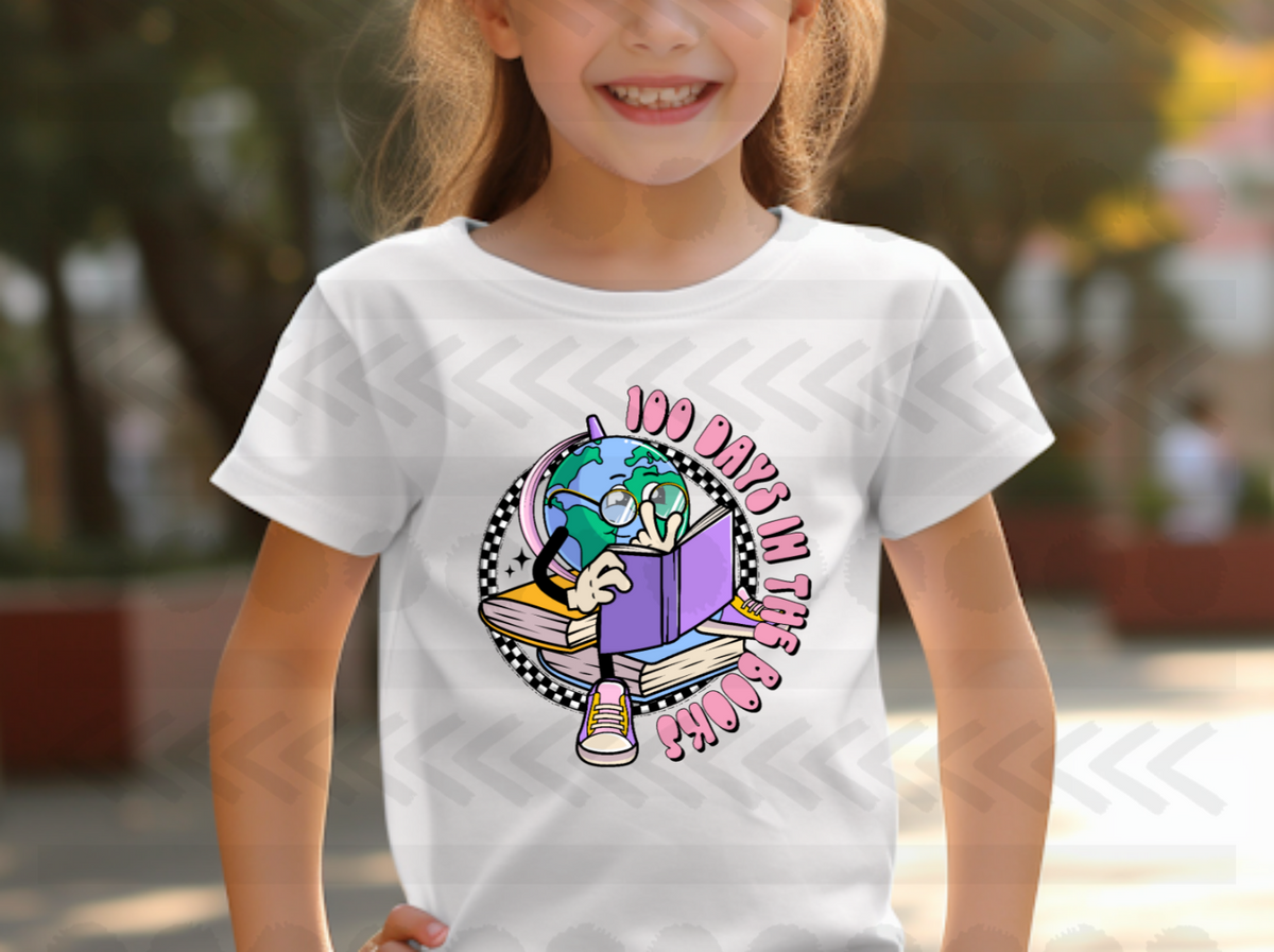 100 days in the books PINK 14588 DTF Transfer