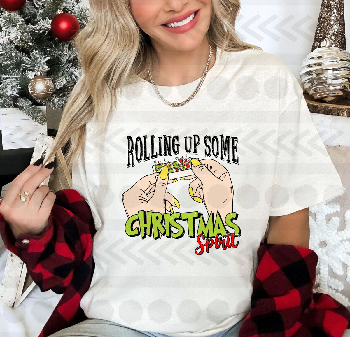 Rolling up some christmas spirit 14784 DTF transfer