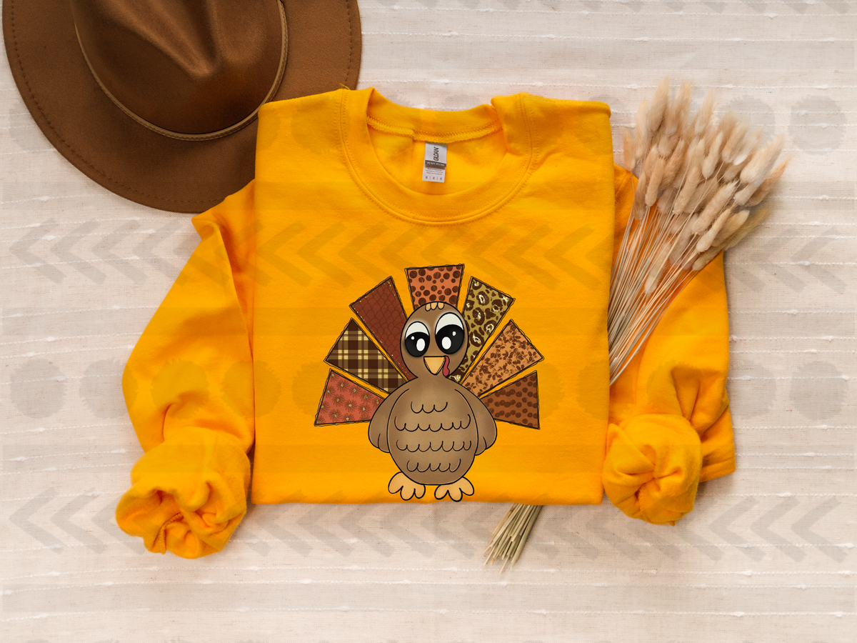 Turkey with print feathers 14448 DTF Transfer