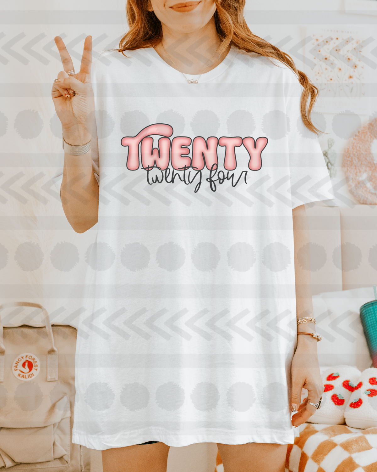 Twenty twenty four pink 14770 DTF transfer