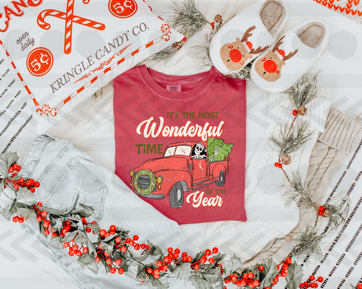 Its the most wonderful time of year skellie driving truck 14464 DTF Transfer